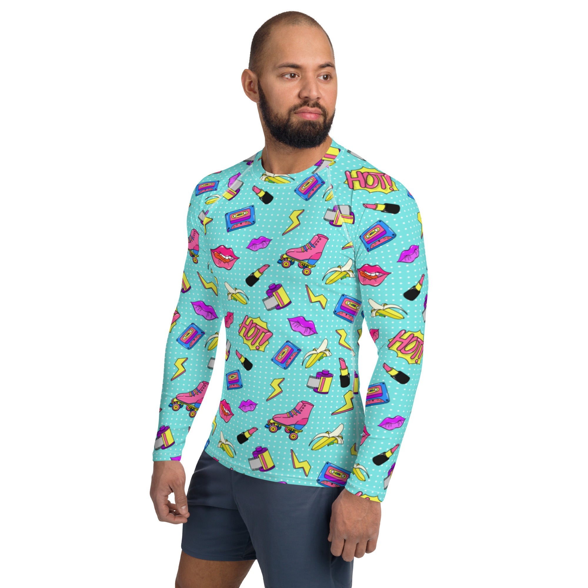 90's Collage Men's  Base Layers - Powderaddicts