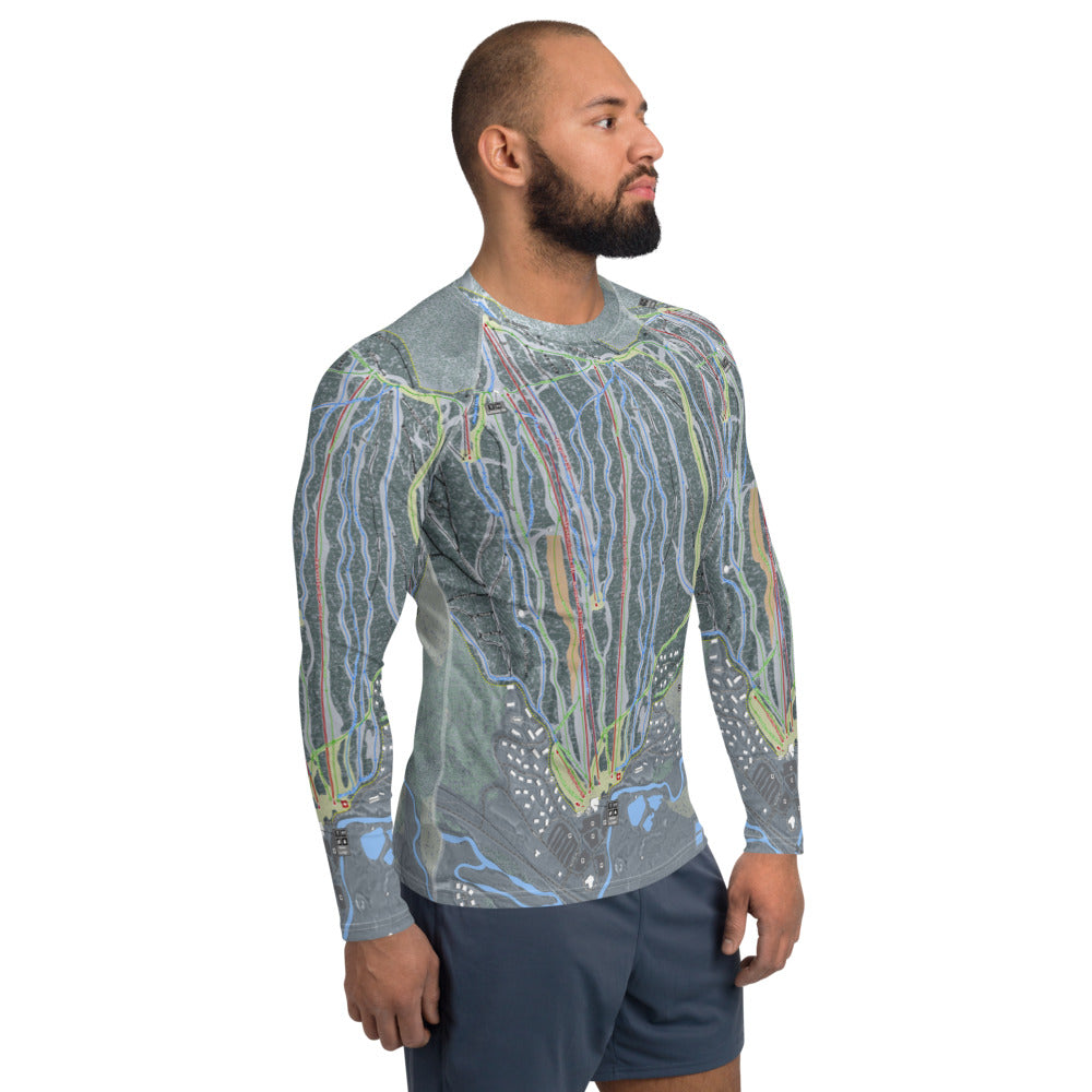 Bretton Woods, New Hampshire Ski Trail Map Men's Base Layer Top - Powderaddicts