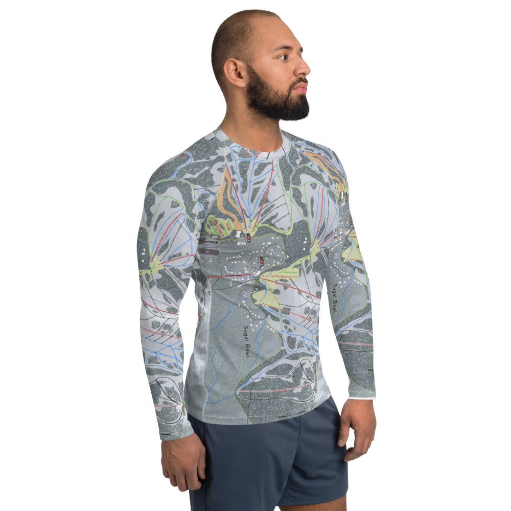 Sugar Bowl, California Ski Trail Map Men's Base Layer Top - Powderaddicts