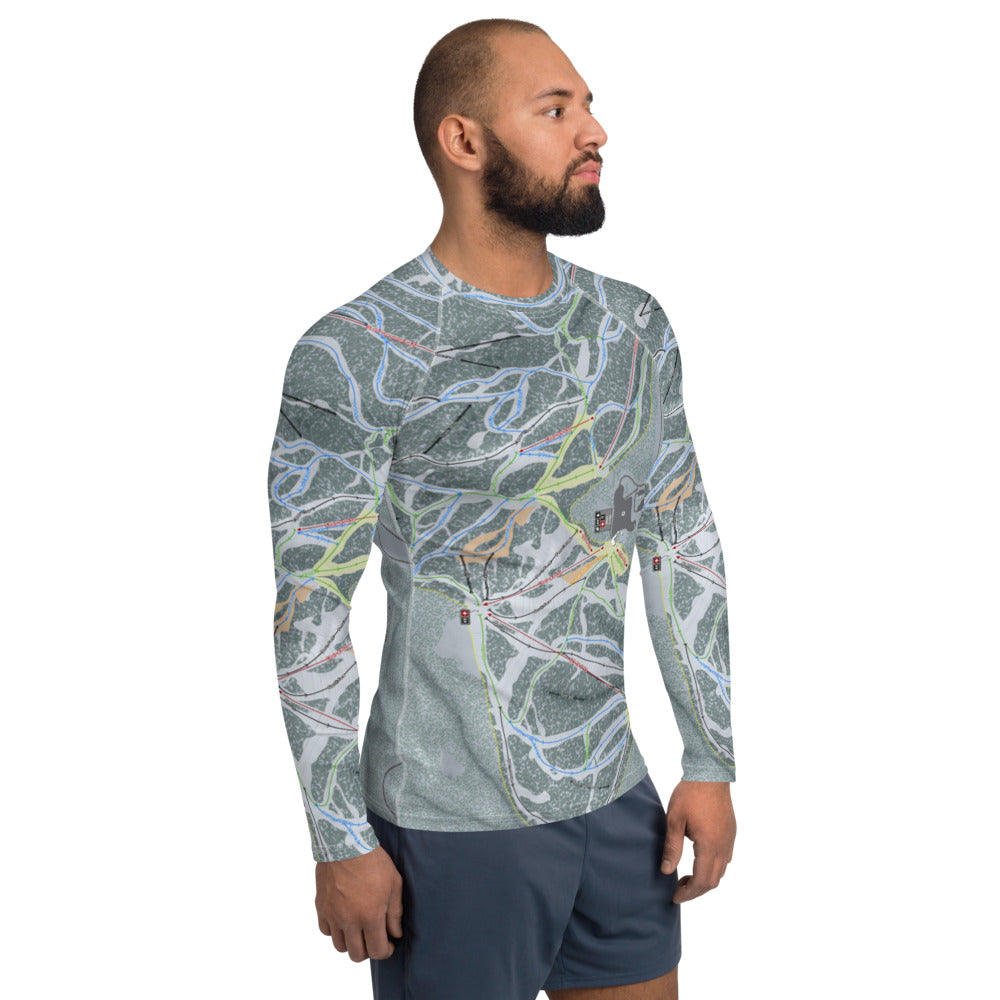 Lost Trail, Montana Ski Trail Map Men's Base Layer Top - Powderaddicts