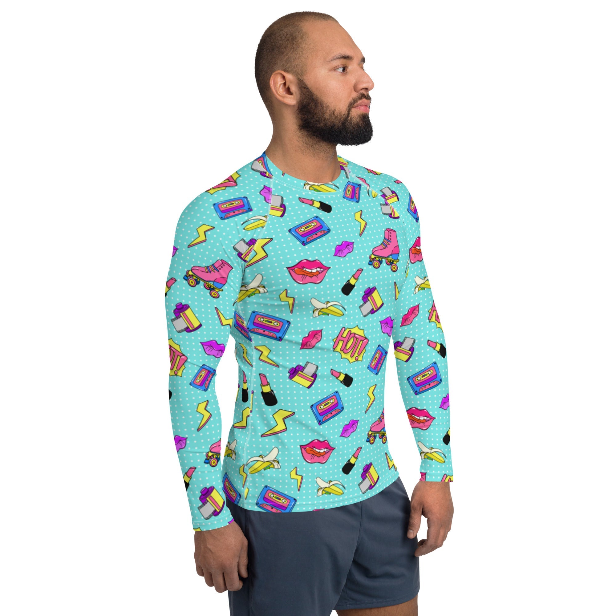 90's Collage Men's  Base Layers - Powderaddicts