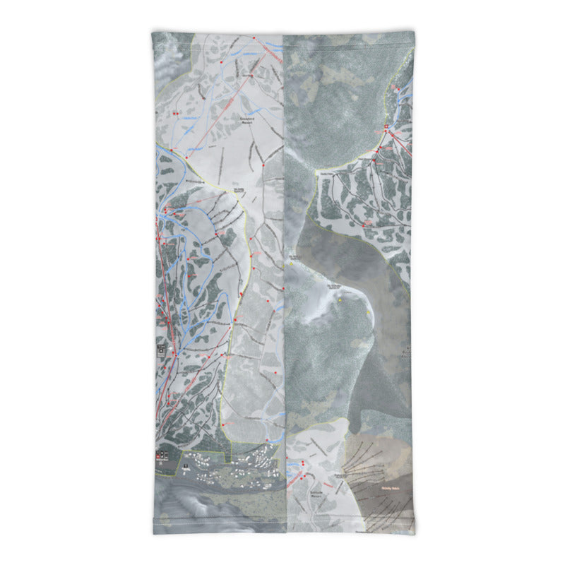 Alta, Utah Ski Trail Map Printed Neck Gaiter - Powderaddicts