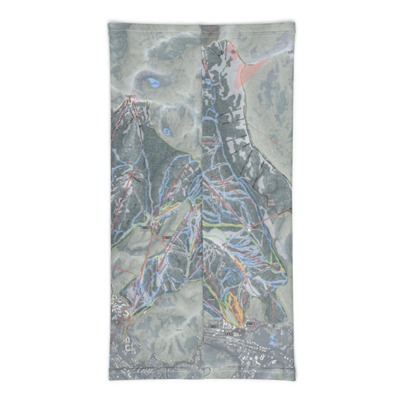 Park City, Utah Ski Trail Map Printed Neck Gaiter - Powderaddicts