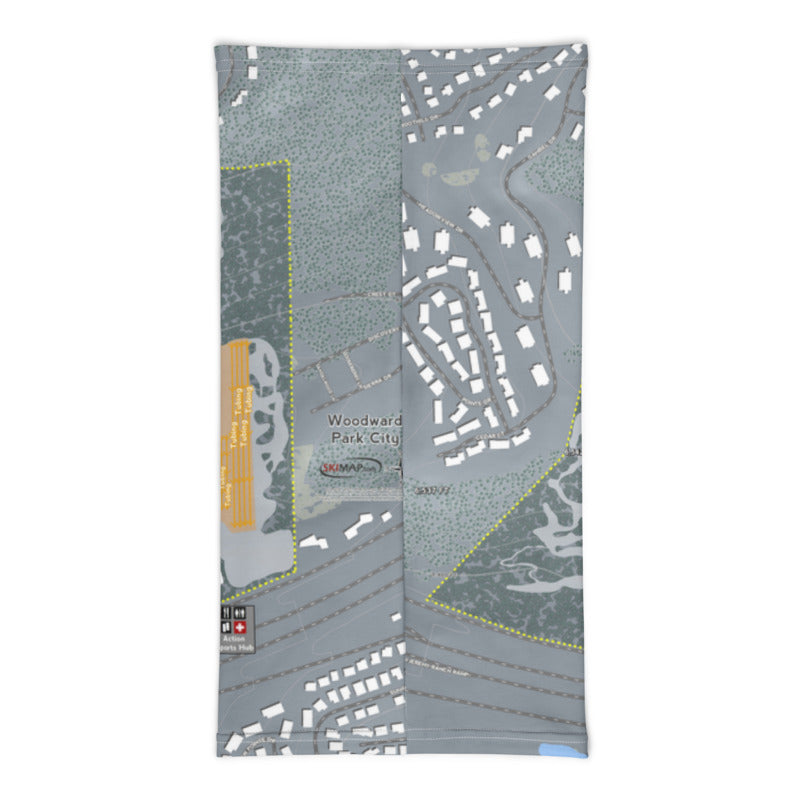 Woodward Park City, Utah Ski Trail Map Printed Neck Gaiter - Powderaddicts