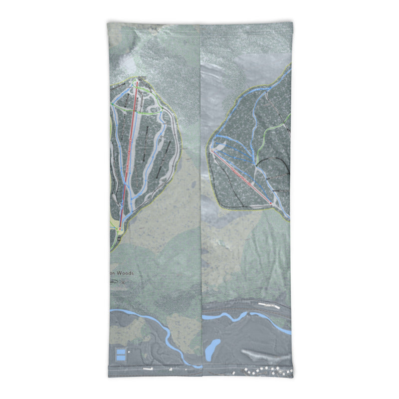 Bretton Woods, New Hampshire Ski Trail Map Printed Neck Gaiter - Powderaddicts