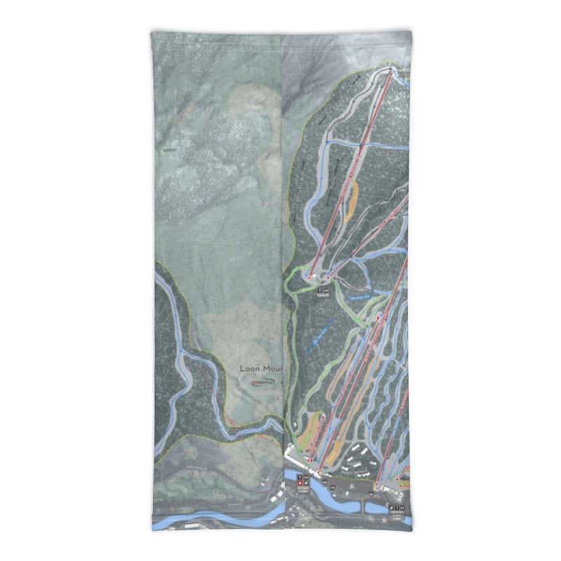 Loon Mountain, New Hampshire Ski Trail Map Printed Neck Gaiter - Powderaddicts