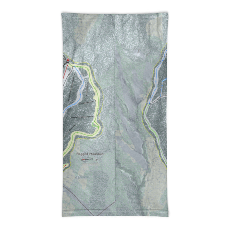 Ragged Mountain, New Hampshire Ski Trail Map Printed Neck Gaiter - Powderaddicts