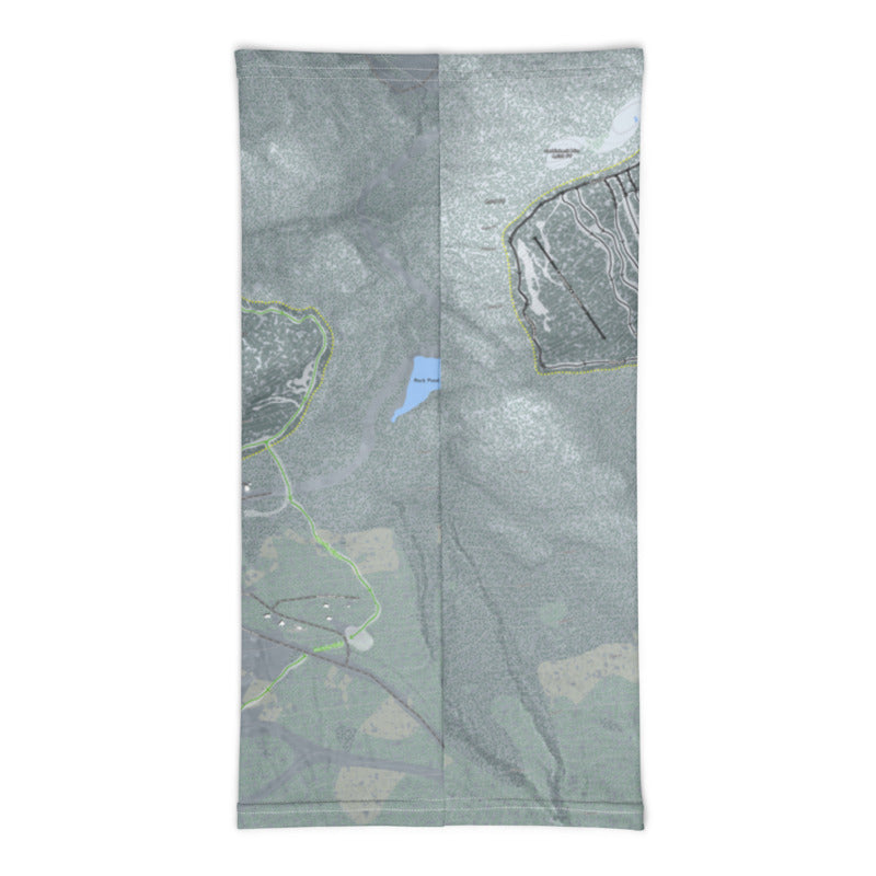 Saddleback, Maine Ski Trail Map Printed Neck Gaiter - Powderaddicts