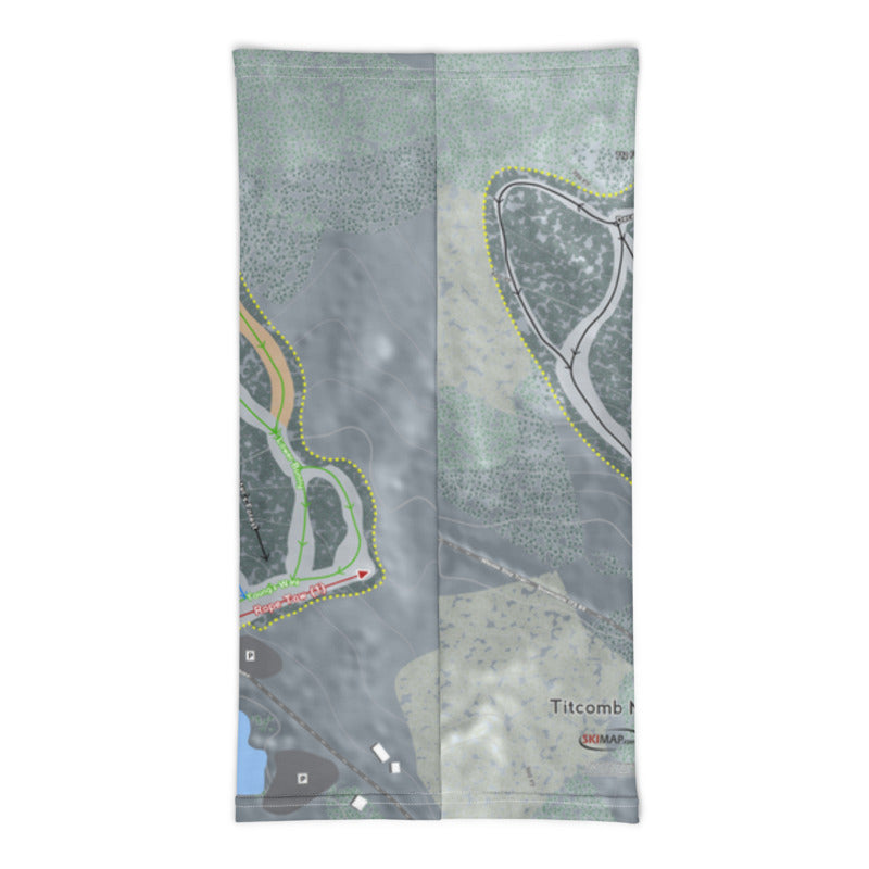 Titcomb Mountain, Maine Ski Trail Map Printed Neck Gaiter - Powderaddicts