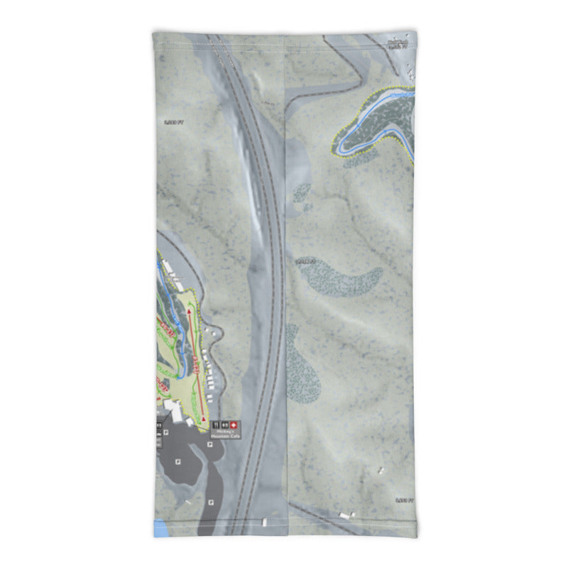 Winterplace, West Virginia Ski Trail Map Printed Neck Gaiter - Powderaddicts