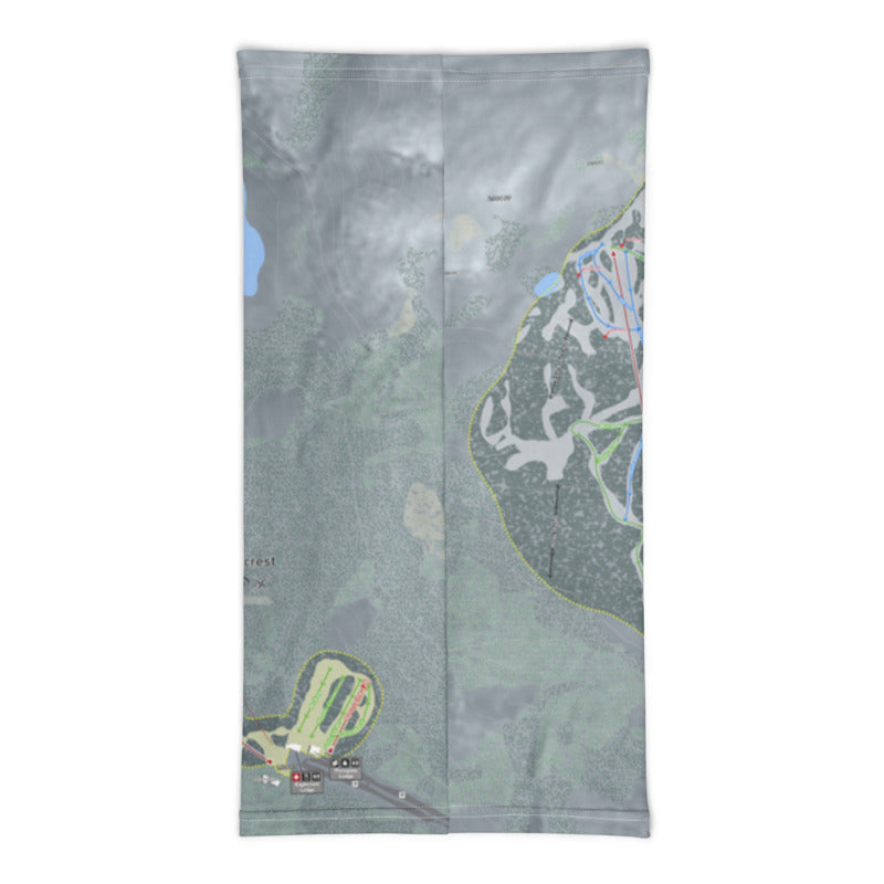 Eaglecrest, Alaska Ski Trail Map Printed Neck Gaiter - Powderaddicts