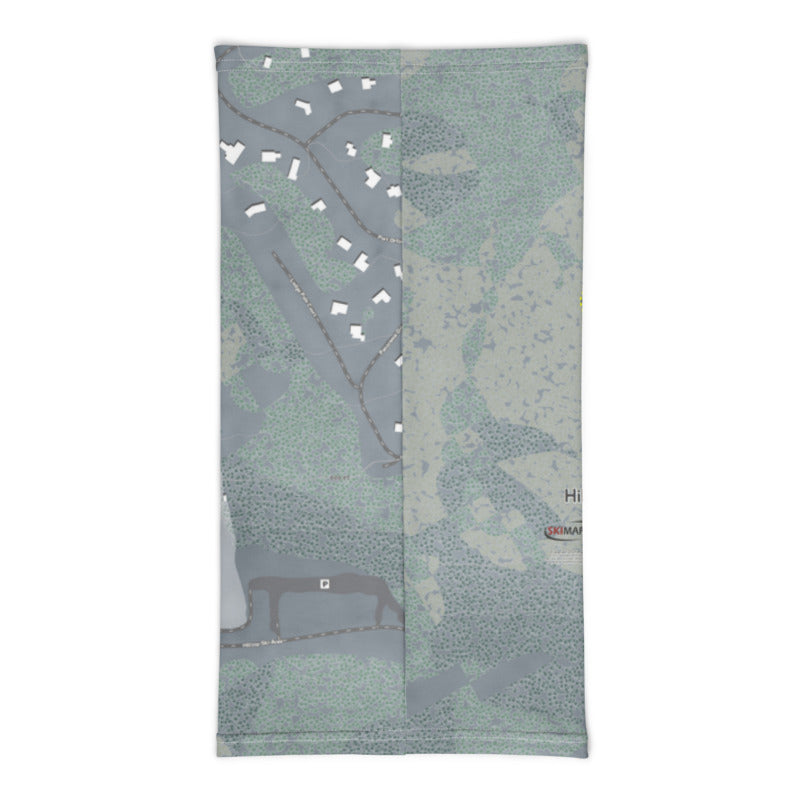 Hilltop, Alaska Ski Trail Map Printed Neck Gaiter - Powderaddicts