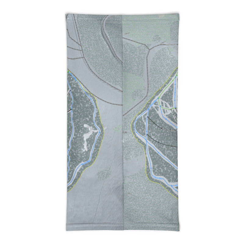 Ski Land, Alaska Ski Trail Map Printed Neck Gaiter - Powderaddicts