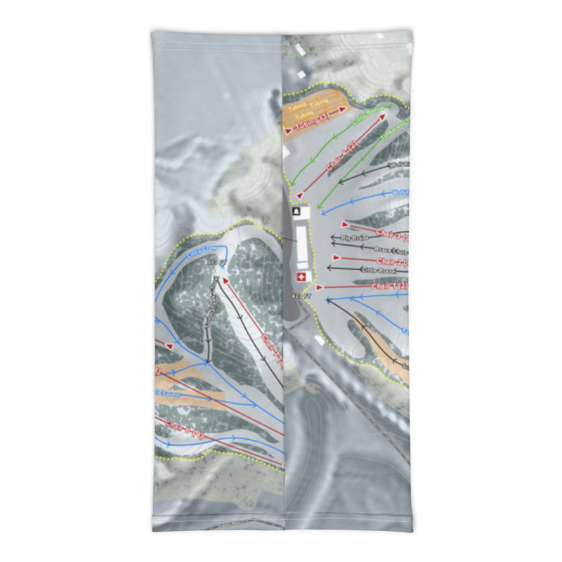 Mount Kato, Minnesota Ski Trail Map Printed Neck Gaiter - Powderaddicts