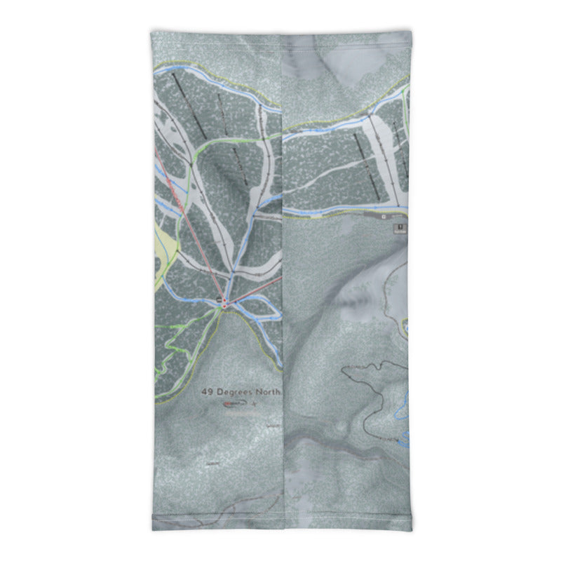 49 Degrees North, Washington Ski Trail Map Printed Neck Gaiter - Powderaddicts