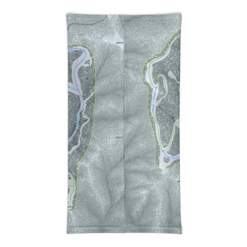 Bluewood, Washington Ski Trail Map Printed Neck Gaiter - Powderaddicts