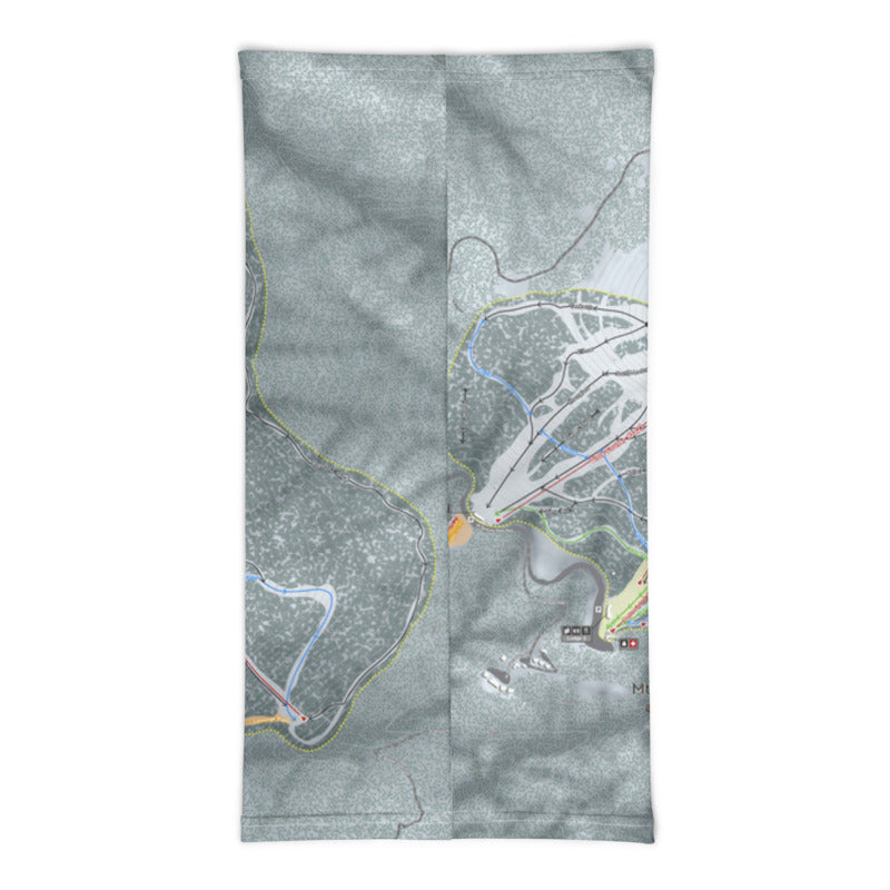 Mt. Spokane, Washington Ski Trail Map Printed Neck Gaiter - Powderaddicts