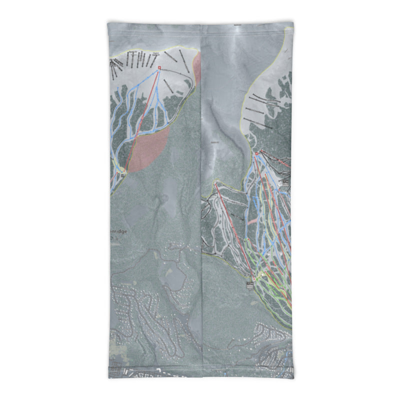 Breckenridge, Colorado Ski Trail Map Printed Neck Gaiter - Powderaddicts