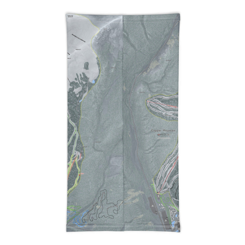 Copper Mountain, Colorado Ski Trail Map Printed Neck Gaiter - Powderaddicts