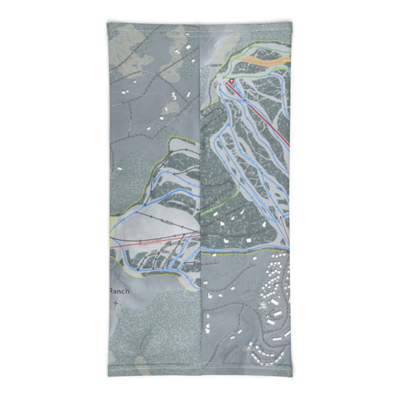 Granby Ranch, Colorado Ski Trail Map Printed Neck Gaiter - Powderaddicts