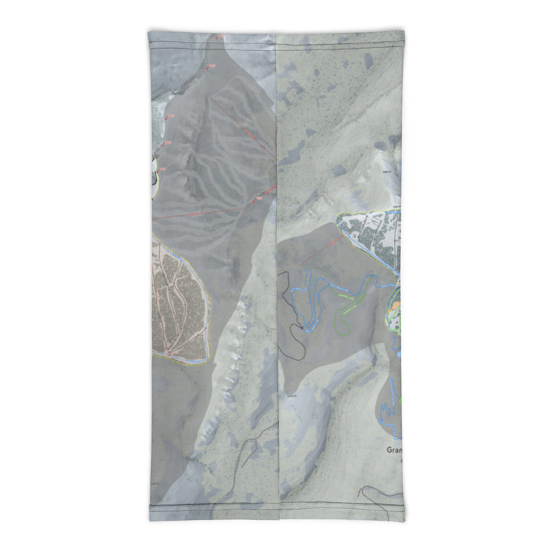 Grand Targhee, Wyoming Ski Trail Map Printed Neck Gaiter - Powderaddicts