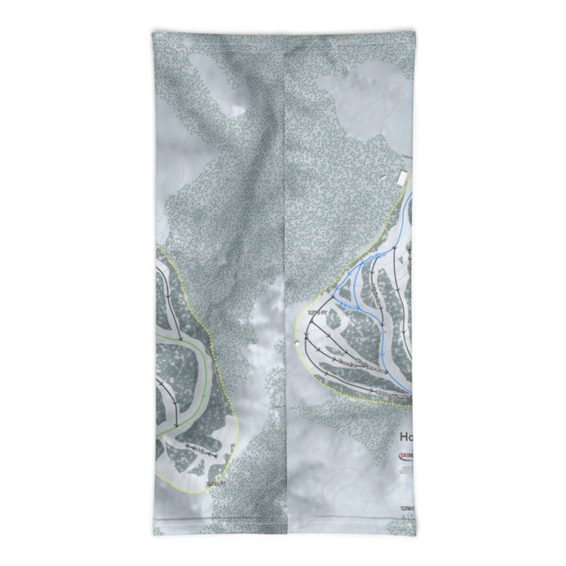 Hogadon, Wyoming Ski Trail Map Printed Neck Gaiter - Powderaddicts