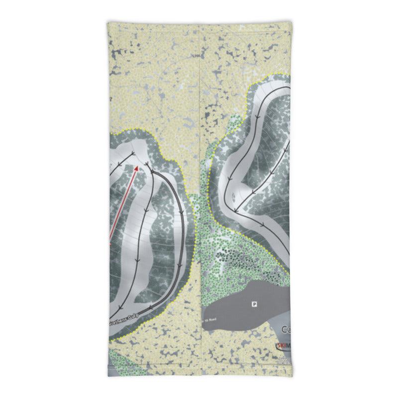 Camp 10, Wisconsin Ski Trail Map Printed Neck Gaiter - Powderaddicts