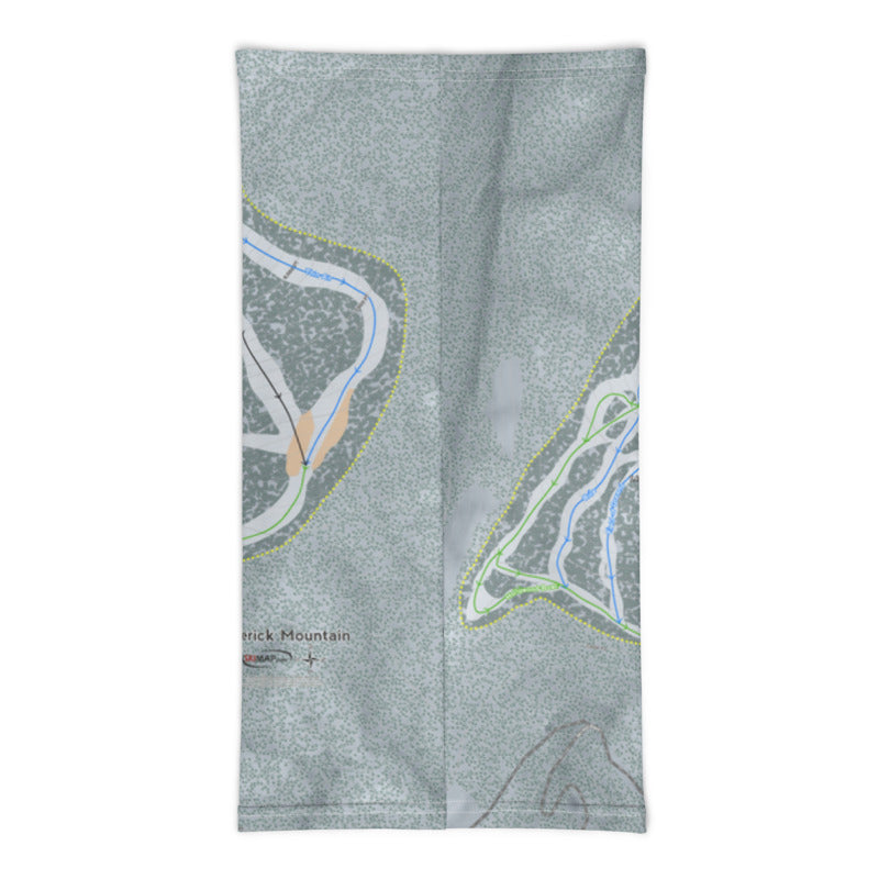 Maverick, Montana Ski Trail Map Printed Neck Gaiter - Powderaddicts