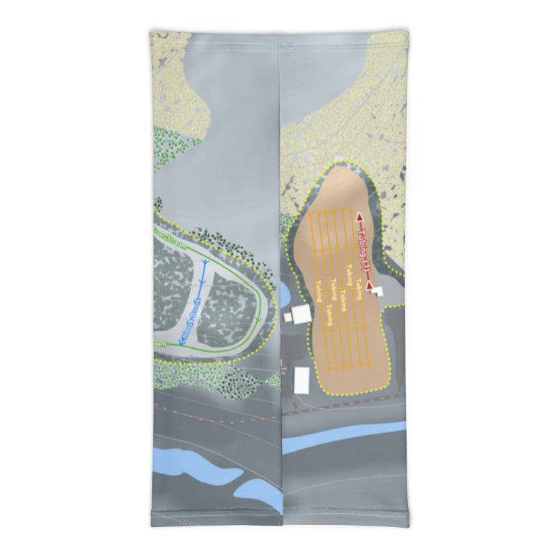 Kewaunee Winter, Wisconsin Ski Trail Map Printed Neck Gaiter - Powderaddicts