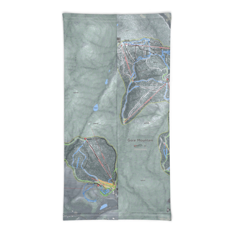 Gore Mountain, New York Ski Trail Map Printed Neck Gaiter - Powderaddicts