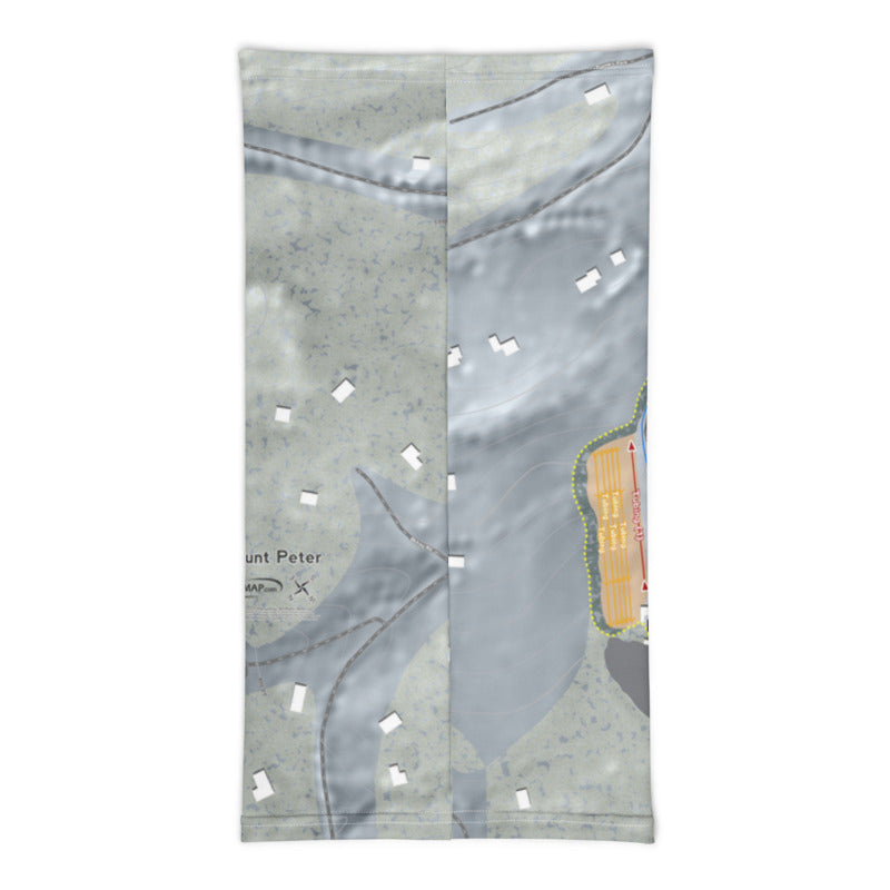 Mount Peter, New York Ski Trail Map Printed Neck Gaiter - Powderaddicts