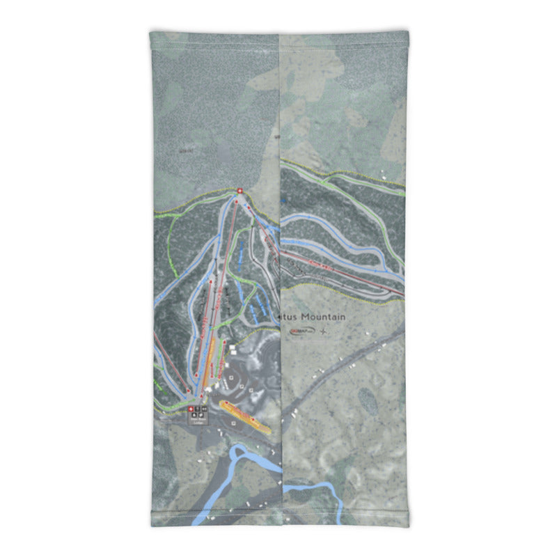 Titus Mountain, New York Ski Trail Map Printed Neck Gaiter - Powderaddicts