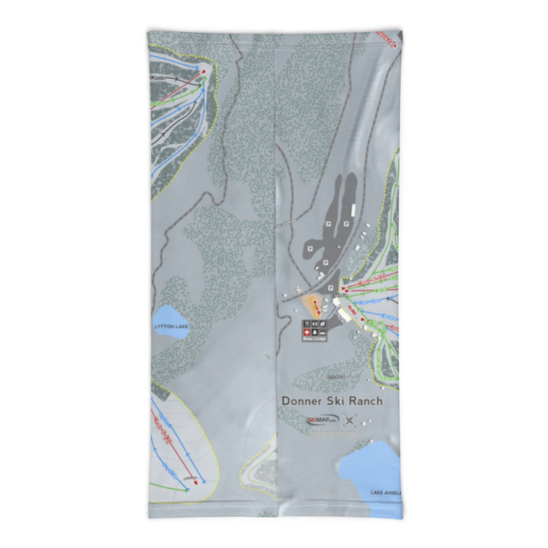 Donner Ski Ranch, California Ski Trail Map Printed Neck Gaiter - Powderaddicts