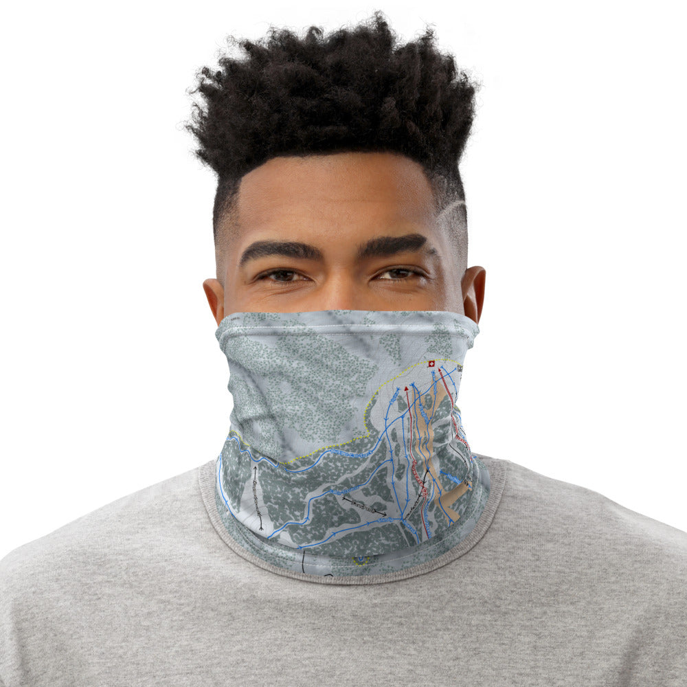 Bogus Basin, Idaho Ski Trail Map Printed Neck Gaiter - Powderaddicts