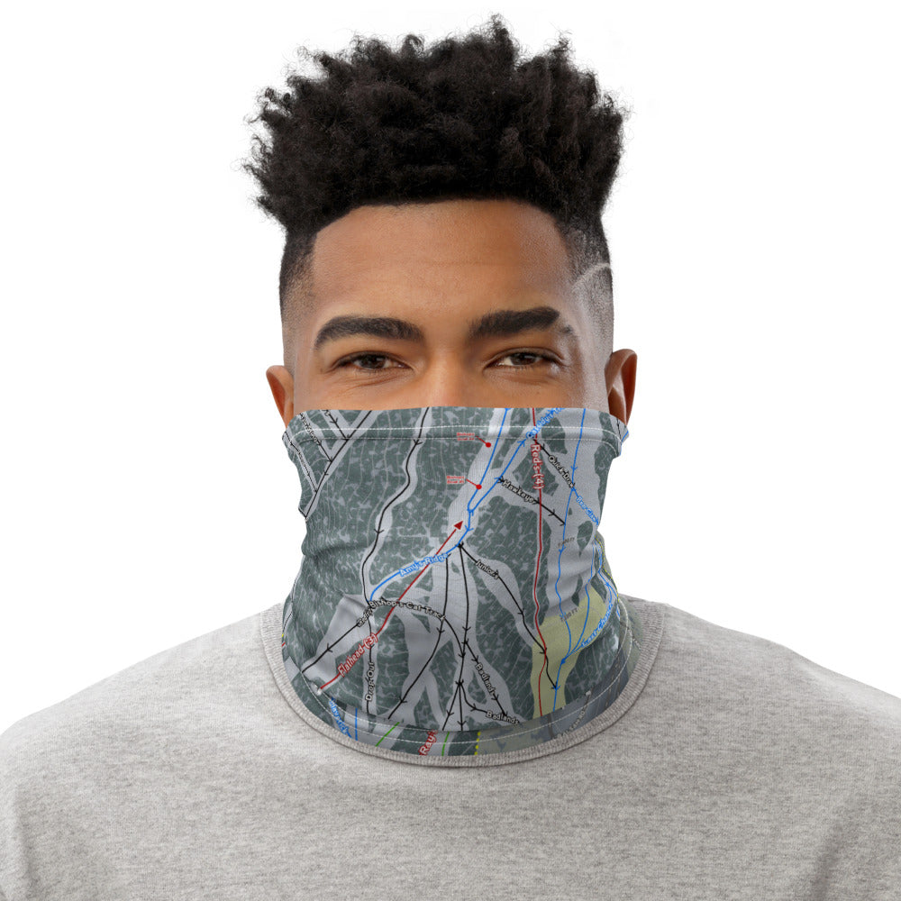 Sundance, Utah Ski Trail Map Printed Neck Gaiter - Powderaddicts