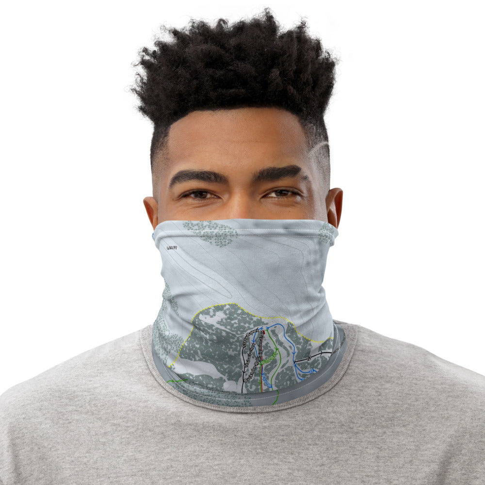 Antelope Butte, Wyoming Ski Trail Map Printed Neck Gaiter - Powderaddicts