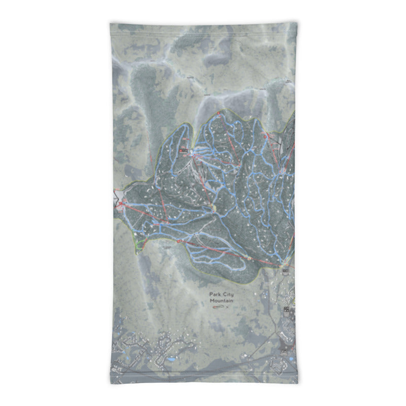 Park City, Utah Ski Trail Map Printed Neck Gaiter - Powderaddicts