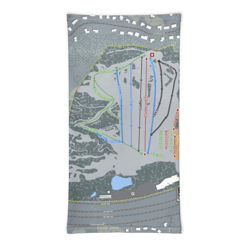 Woodward Park City, Utah Ski Trail Map Printed Neck Gaiter - Powderaddicts