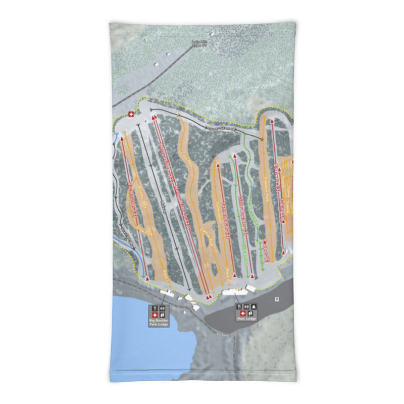 Big Boulder, Pennsylvania Ski Trail Map Printed Neck Gaiter - Powderaddicts