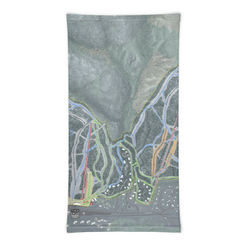 Attitash Mountain, New Hampshire Ski Trail Map Printed Neck Gaiter - Powderaddicts