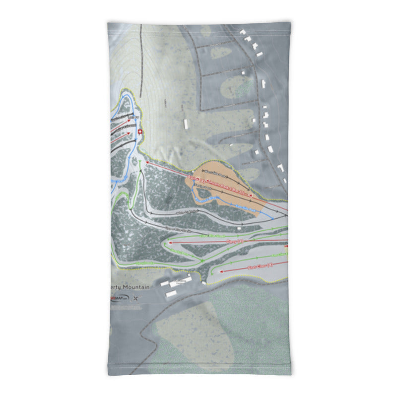 Liberty Mountain, Pennsylvania Ski Trail Map Printed Neck Gaiter - Powderaddicts