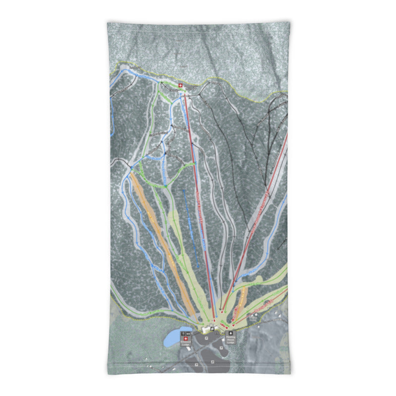 Ragged Mountain, New Hampshire Ski Trail Map Printed Neck Gaiter - Powderaddicts