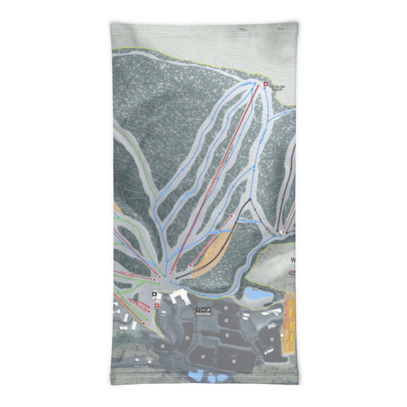 Whitetail, Pennsylvania Ski Trail Map Printed Neck Gaiter - Powderaddicts