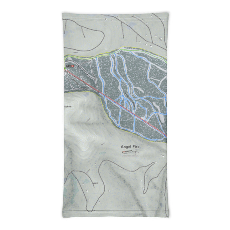 Angel Fire, New Mexico Ski Trail Map Printed Neck Gaiter - Powderaddicts