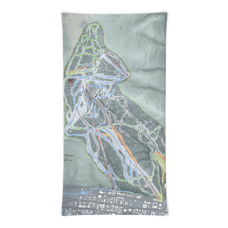 Red River, New Mexico Ski Trail Map Printed Neck Gaiter - Powderaddicts