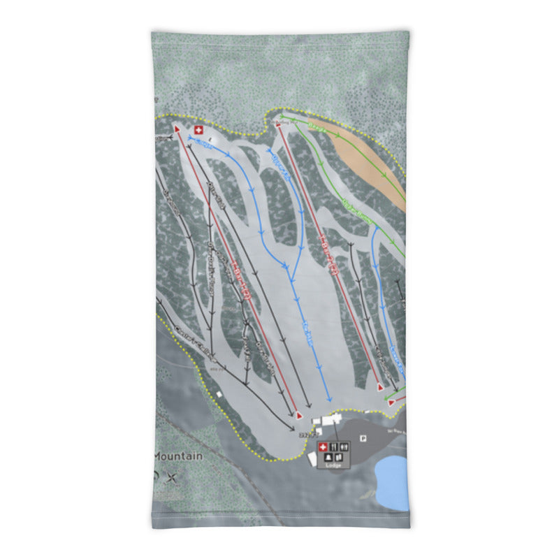 Titcomb Mountain, Maine Ski Trail Map Printed Neck Gaiter - Powderaddicts