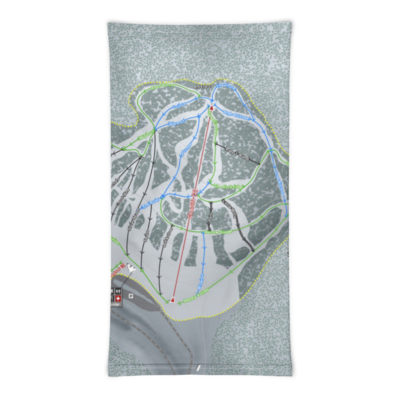 Ski Cloudcroft, New Mexico Ski Trail Map Printed Neck Gaiter - Powderaddicts