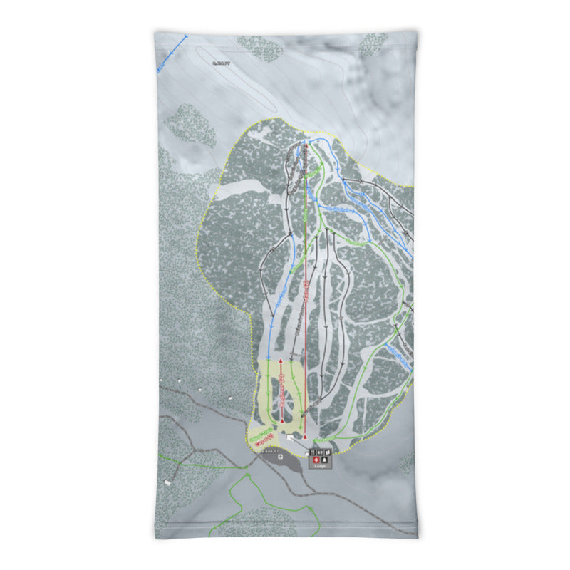 Antelope Butte, Wyoming Ski Trail Map Printed Neck Gaiter - Powderaddicts