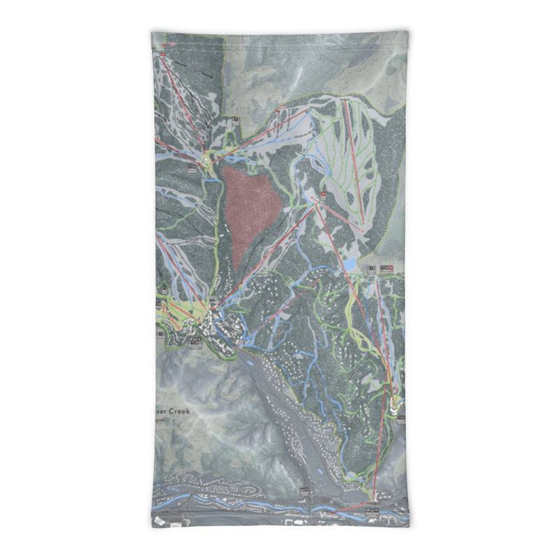 Beaver Creek, Colorado Ski Trail Map Printed Neck Gaiter - Powderaddicts