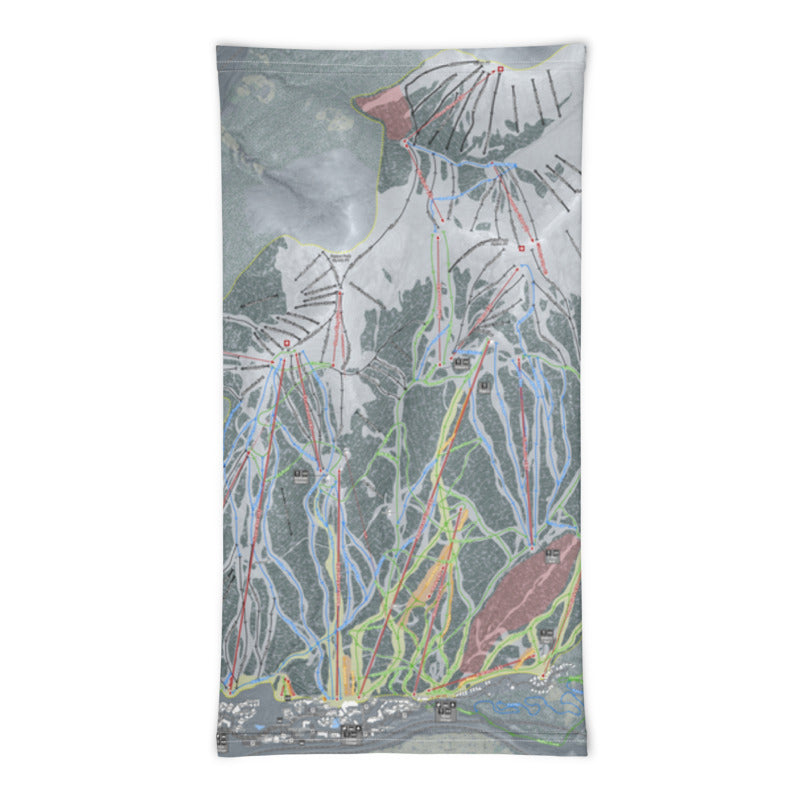 Copper Mountain, Colorado Ski Trail Map Printed Neck Gaiter - Powderaddicts